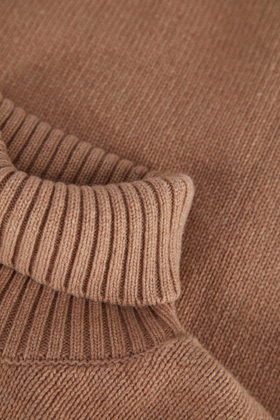 Scaglione TURTLE NECK SOFT HYBRID CASHMERE CARAMEL Offerta Pasqua