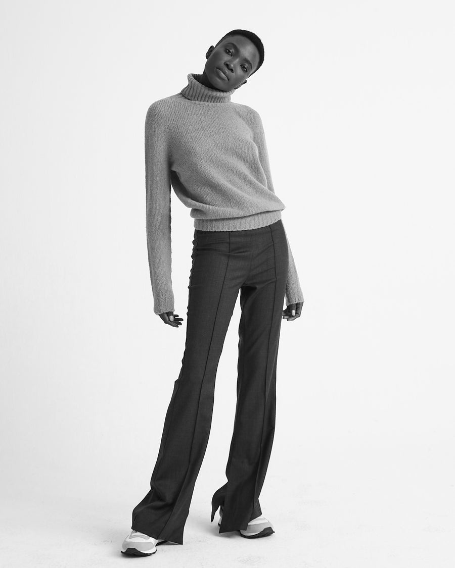Scaglione TURTLE NECK SEAMLESS PUFFED LTGREY Negozi Online