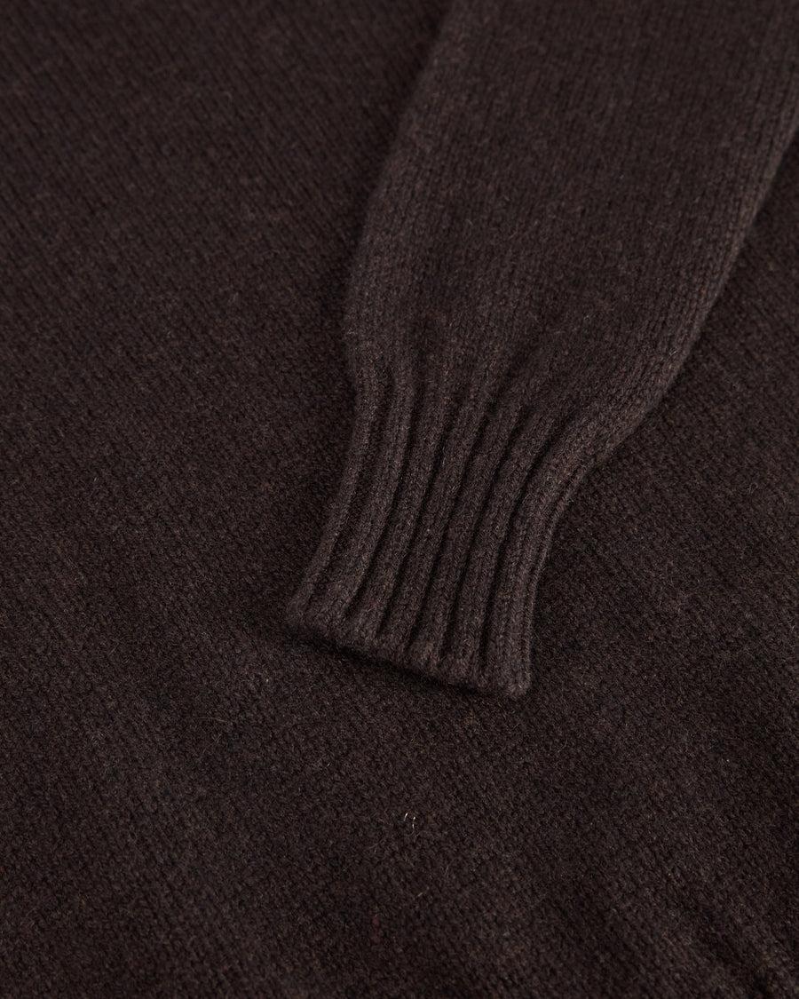 Scaglione ROUND NECK SOFT HYBRID CASHMERE EBANO Latest fashion