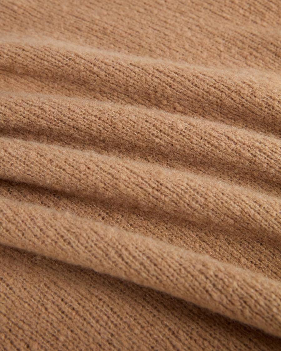 Scaglione TURTLE NECK OVER PUFFED CASHMERE CAMEL Prezzo Ridotto