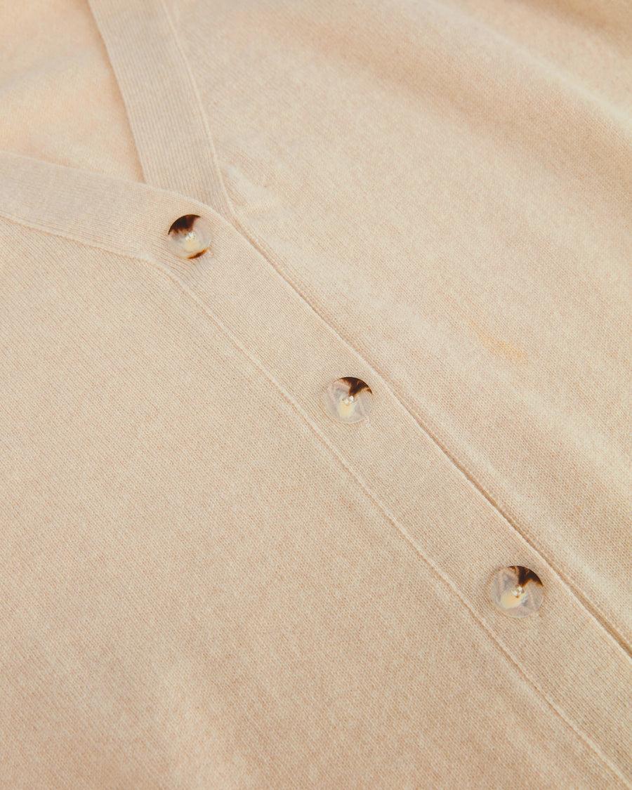 Scaglione CARDIGAN RAGLAN RIBBED SIDES BEIGE Novità