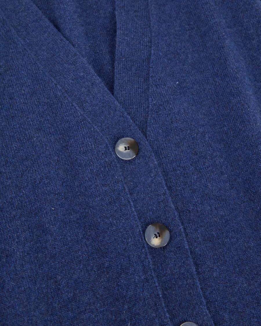 Scaglione CARDIGAN RAGLAN RIBBED SIDES DENIM Liquidazione