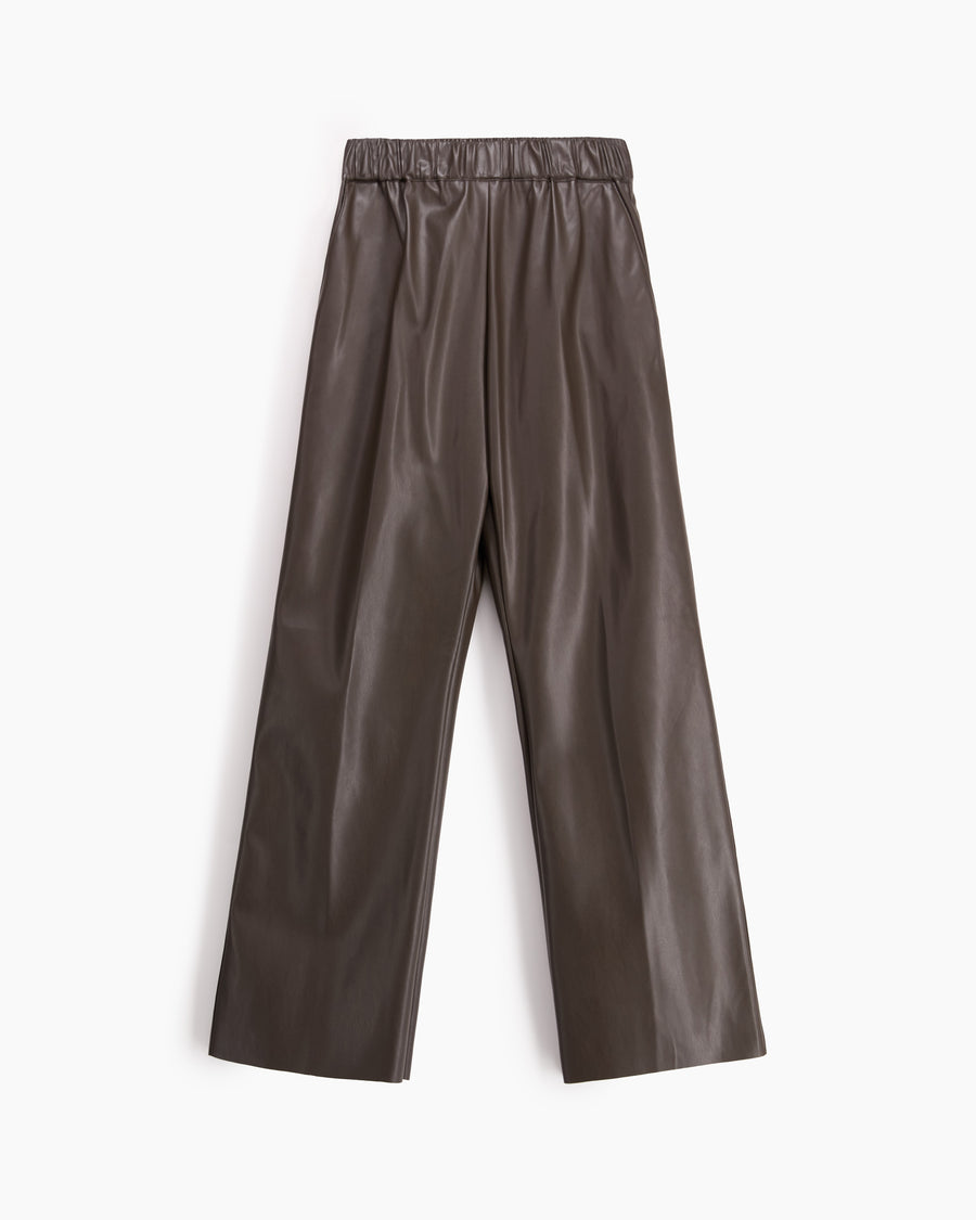 Scaglione PANT DRITTO ECOPELLE KAKI