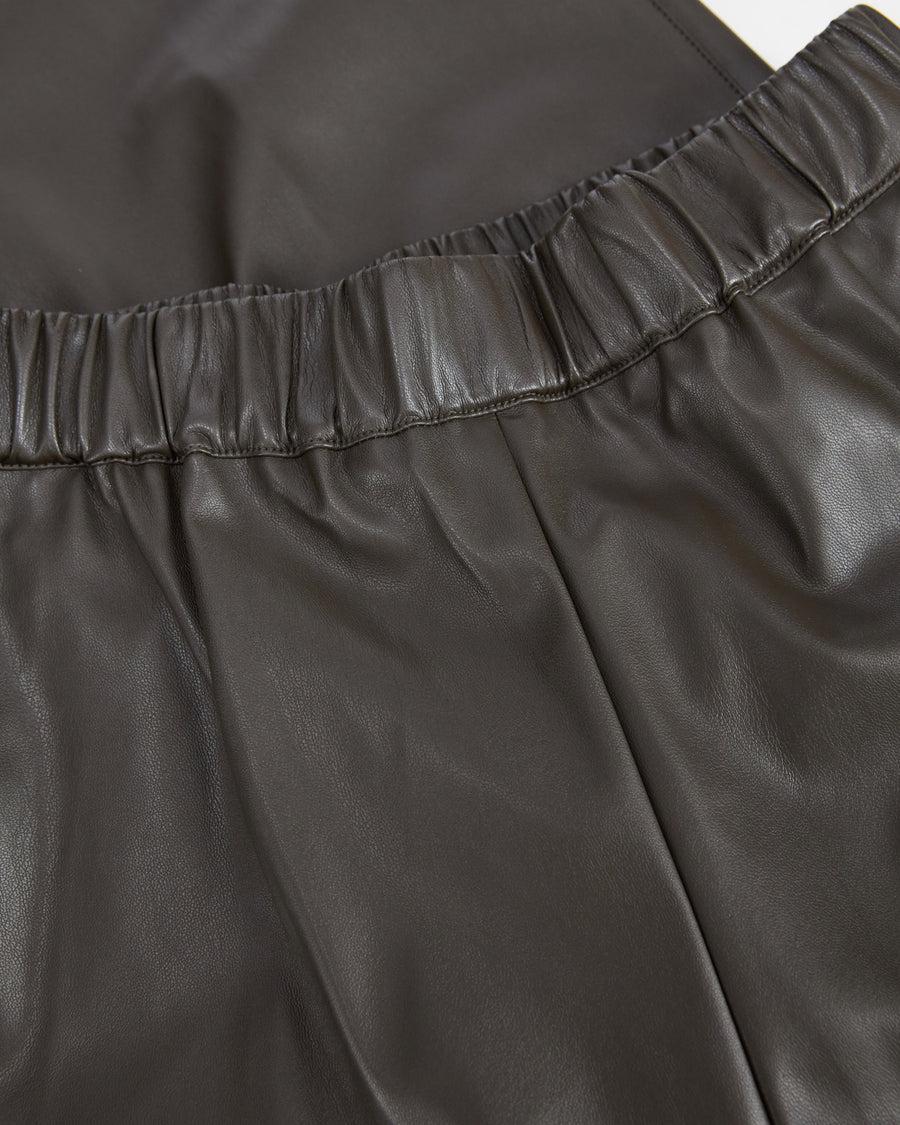 Scaglione PANT DRITTO ECOPELLE KAKI Vendita Calda