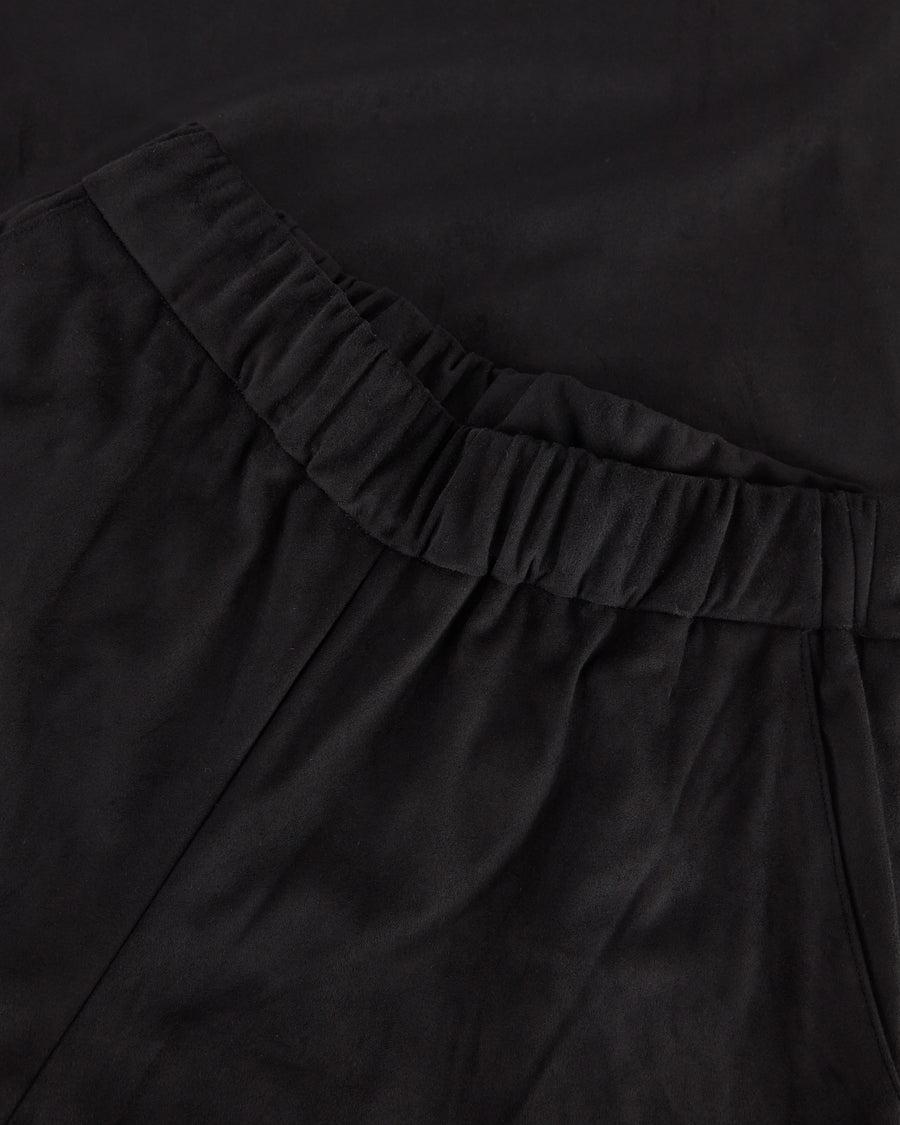 Scaglione PANT LARGO ECOSUEDE BLACK Vendite Flash