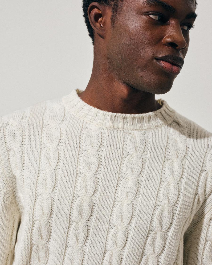 Scaglione ROUND NECK CABLES MIX CASH MILK Negozio