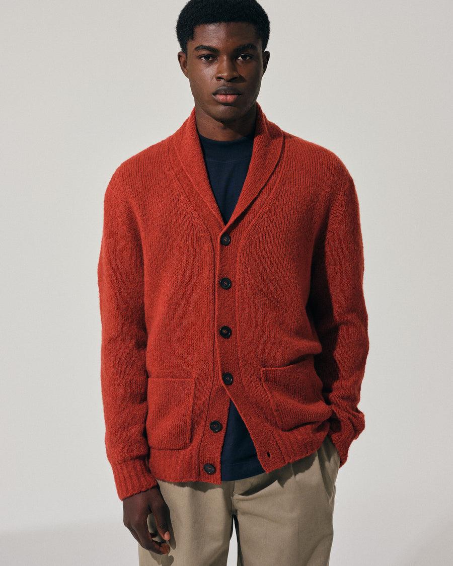 Scaglione CARDIGAN SCIALLE PUFFED CASHMERE CASHMERE RUST Italy