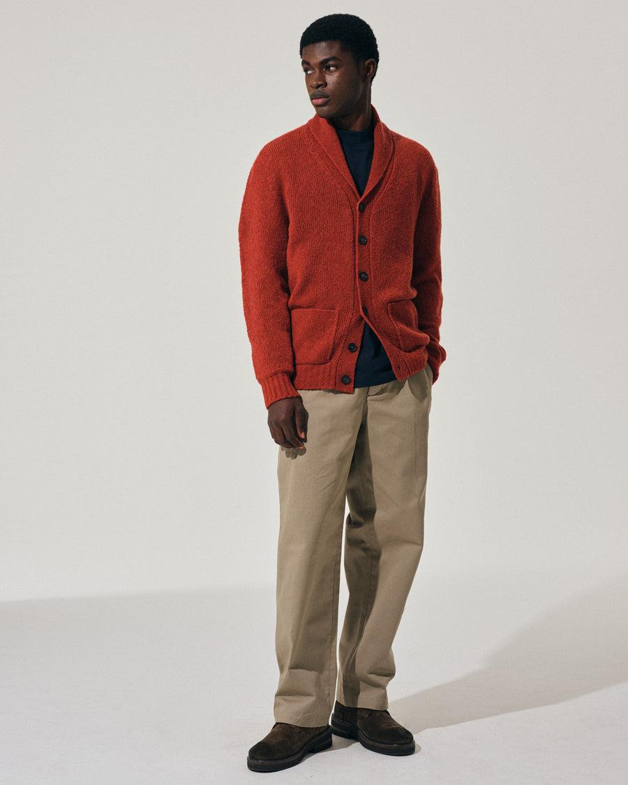 Scaglione CARDIGAN SCIALLE PUFFED CASHMERE CASHMERE RUST Italy