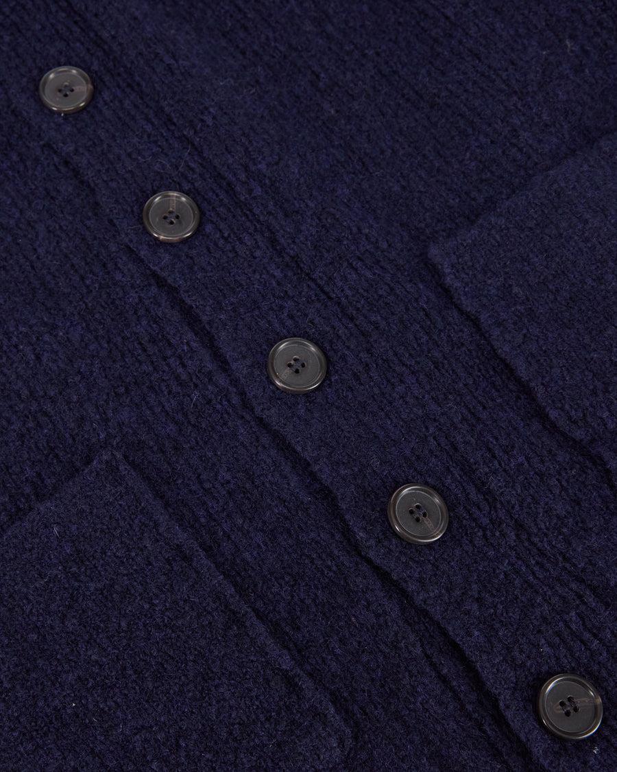 Scaglione CARDIGAN SCIALLE PUFFED CASHMERE CASHMERE NAVY Italia