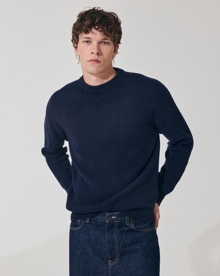 Scaglione ROUND NECK FISHERMAN MIX CASH NAVY Pezzi Unici