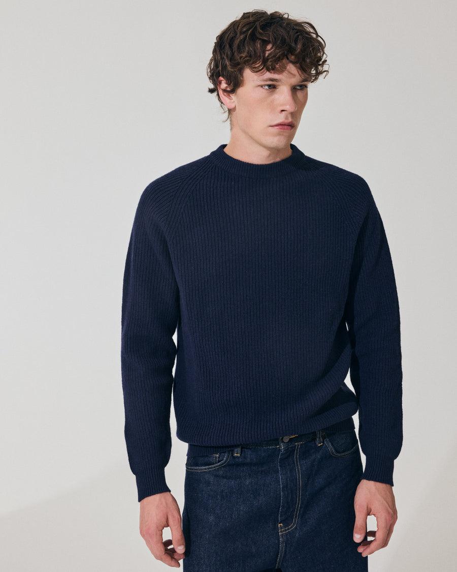 Scaglione ROUND NECK FISHERMAN MIX CASH NAVY Pezzi Unici