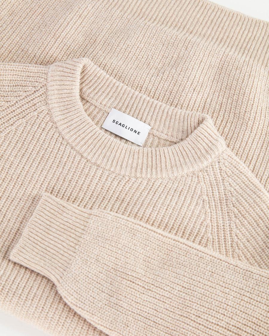 Scaglione ROUND NECK FISHERMAN MIX CASH SAND Soddisfazione Garantita