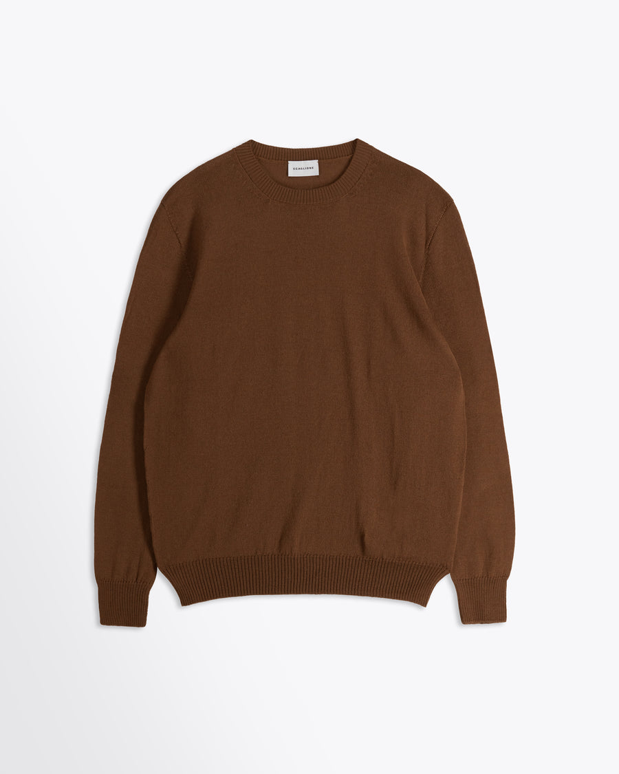 Scaglione ROUND NECK SEAMLESS MERINO RHUM Online