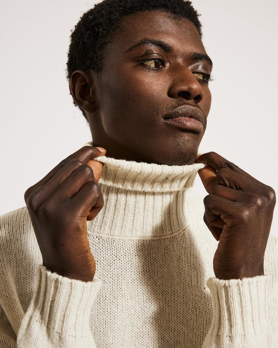 Scaglione TURTLE NECK SEAMLESS SOFTWOOL MILK Pezzi Unici