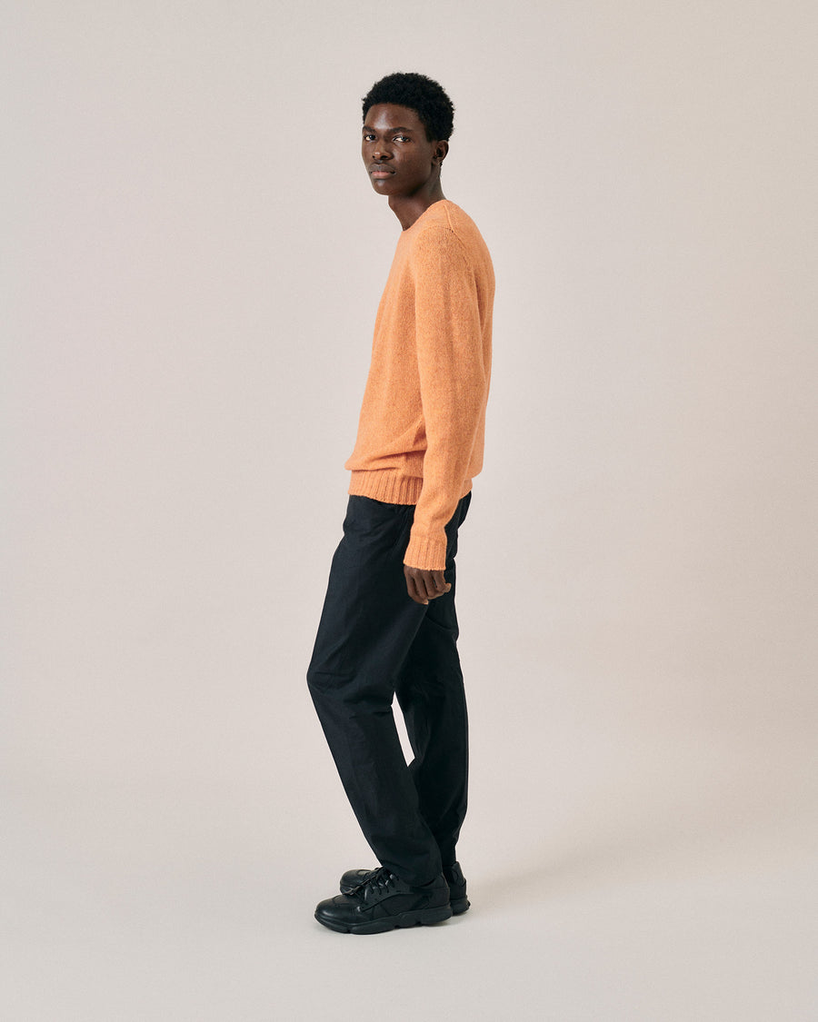 Scaglione ROUND NECK SEAMLESS SOFTWOOL TANGERINE Qualità Garantita