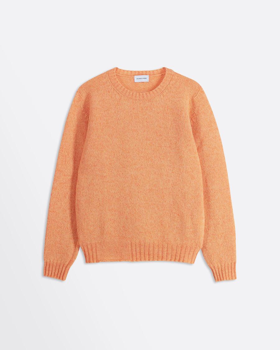 Scaglione ROUND NECK SEAMLESS SOFTWOOL TANGERINE Qualità Garantita