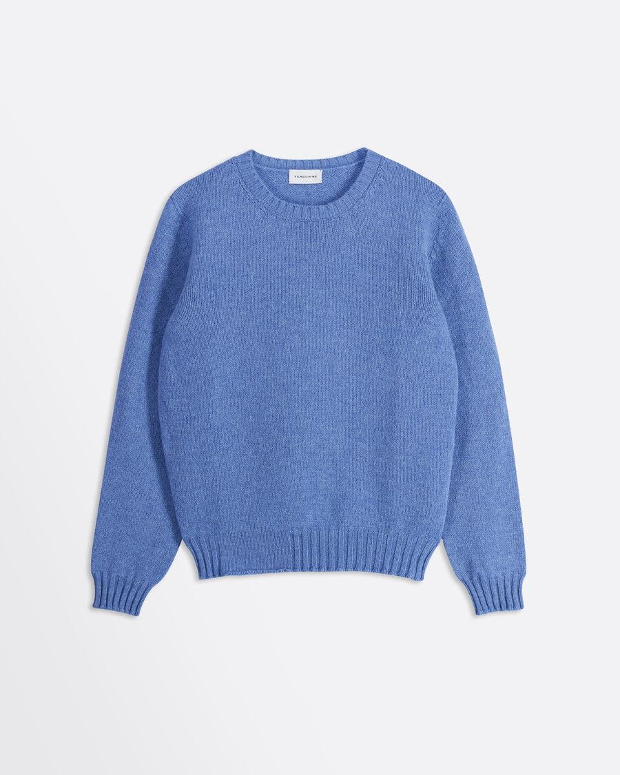 Scaglione ROUND NECK SEAMLESS SOFTWOOL CORNFLOWER