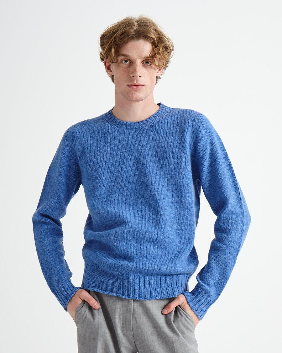 Scaglione ROUND NECK SEAMLESS SOFTWOOL CORNFLOWER Vendite Flash