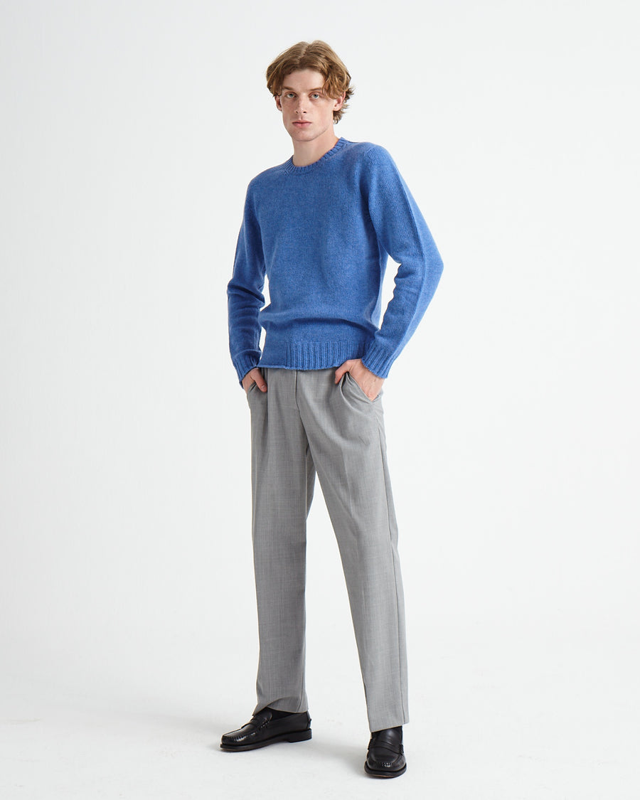 Scaglione ROUND NECK SEAMLESS SOFTWOOL CORNFLOWER Vendite Flash
