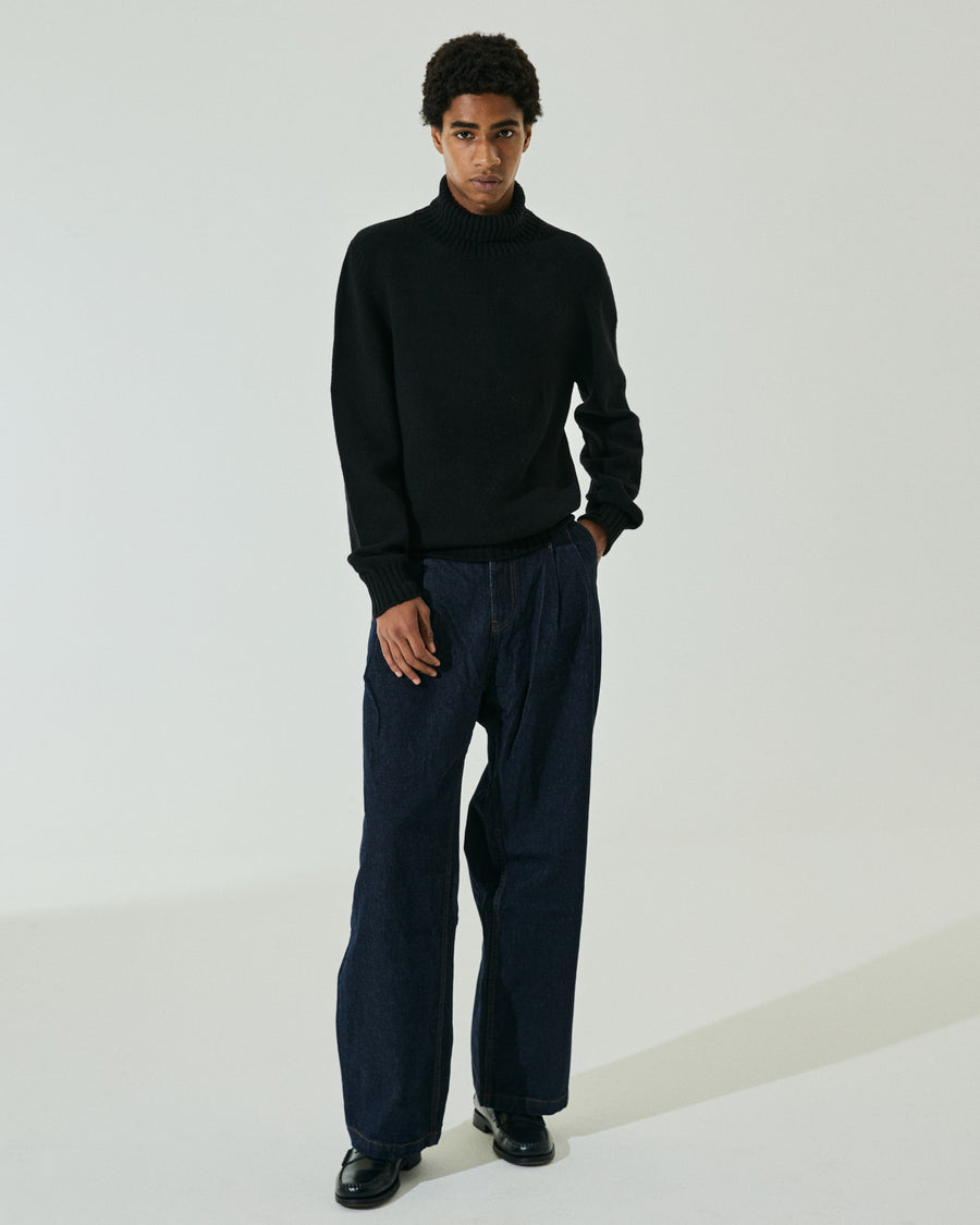 Scaglione TURTLE NECK SOFT HYBRD CASHMERE BLACK Shopping Online