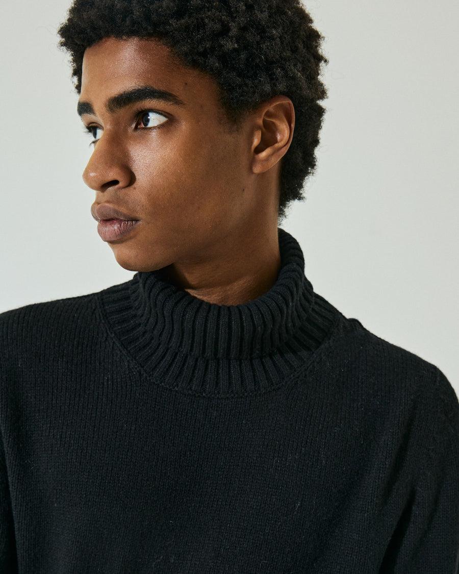 Scaglione TURTLE NECK SOFT HYBRD CASHMERE BLACK Shopping Online