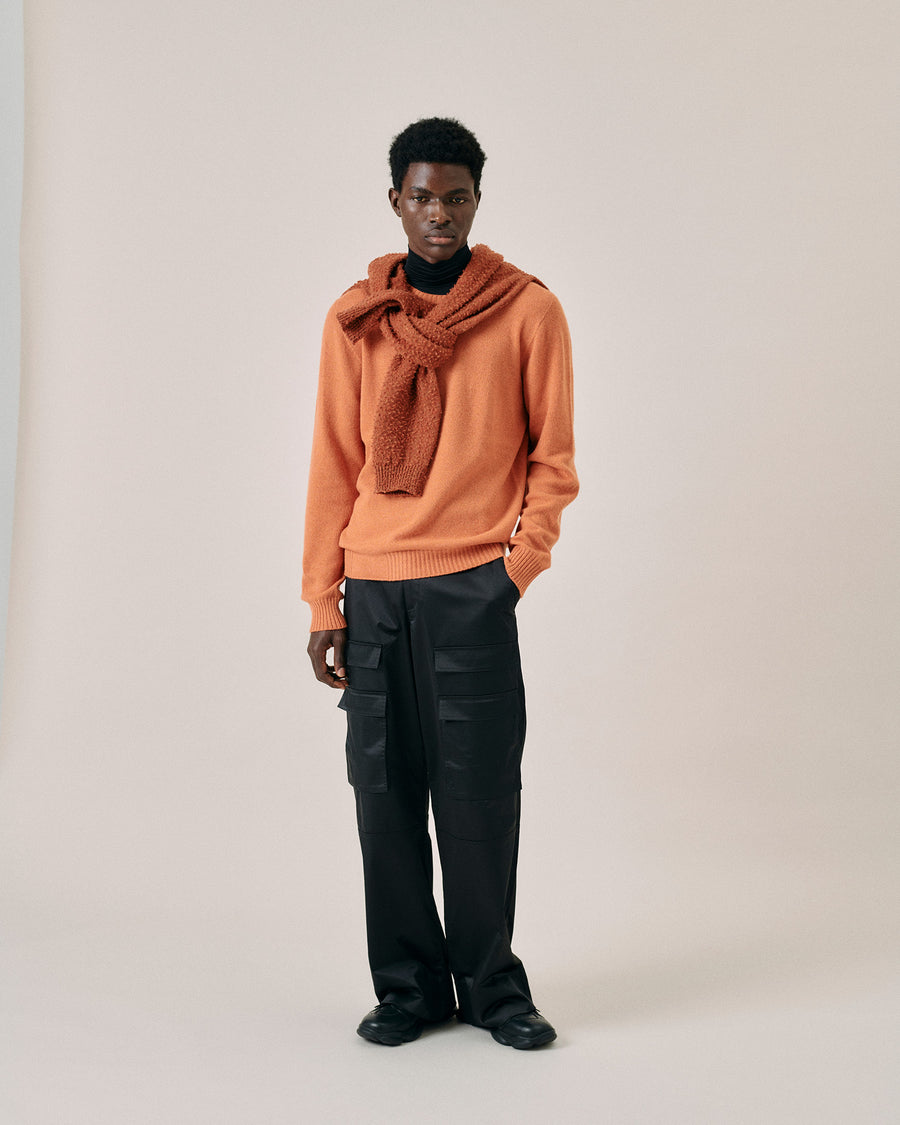 Scaglione ROUND NECK SEAMLESS HYBRD CASHMERE CARROT
