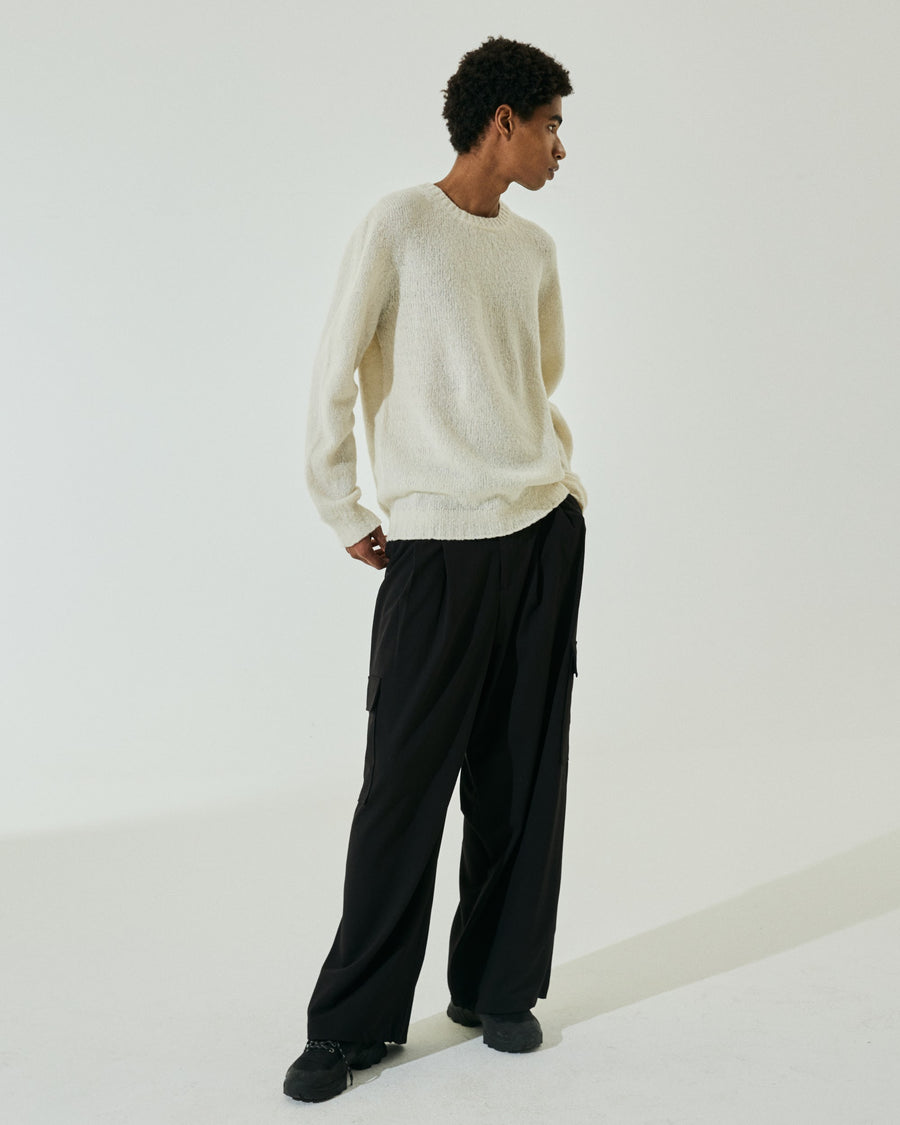 Scaglione ROUND NECK SEAMLESS PUFFED CASHMERE MILK 2025