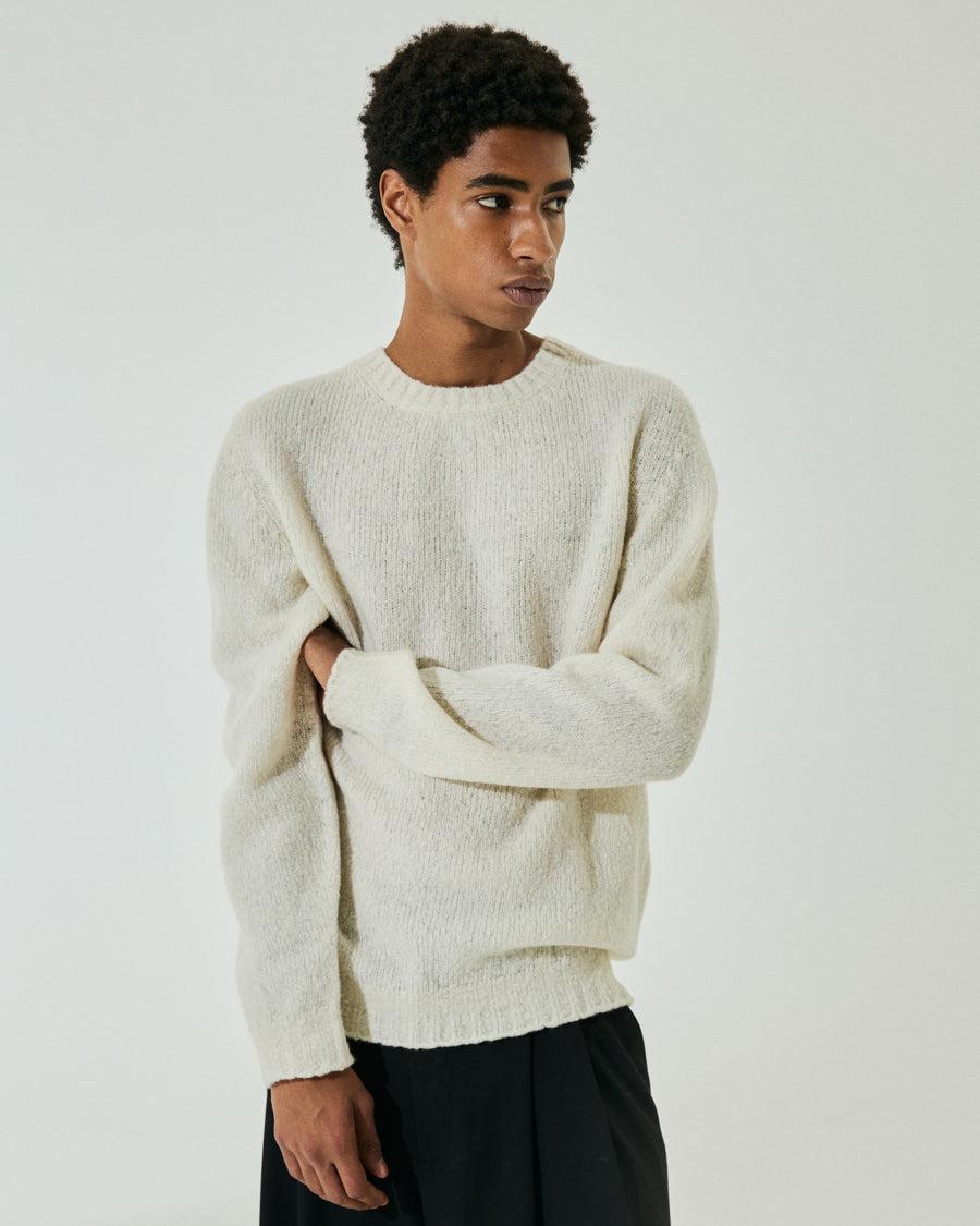 Scaglione ROUND NECK SEAMLESS PUFFED CASHMERE MILK 2025
