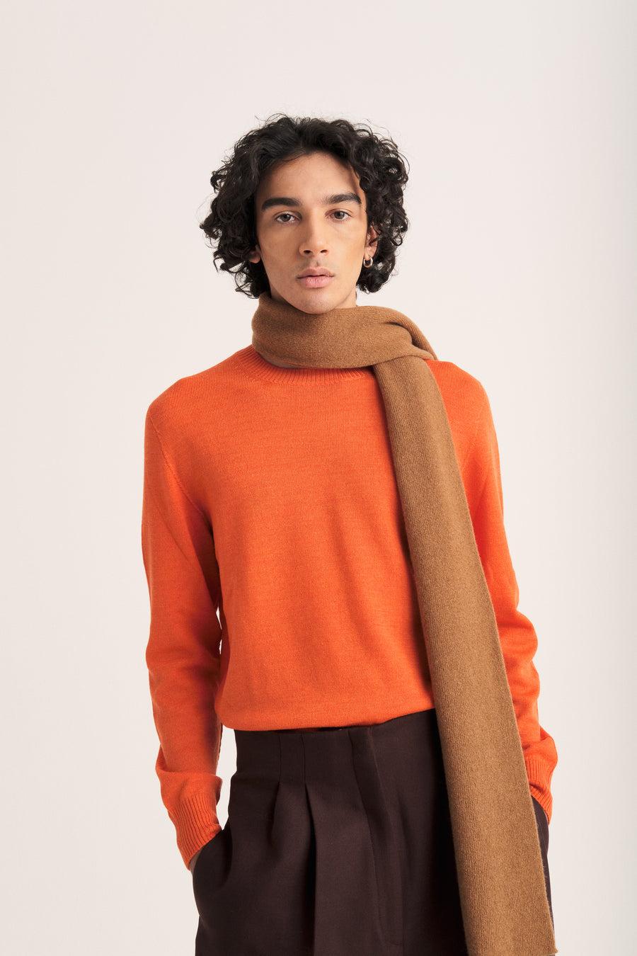 Scaglione ROUND NECK SEAMLESS MERINO CARROT 2025