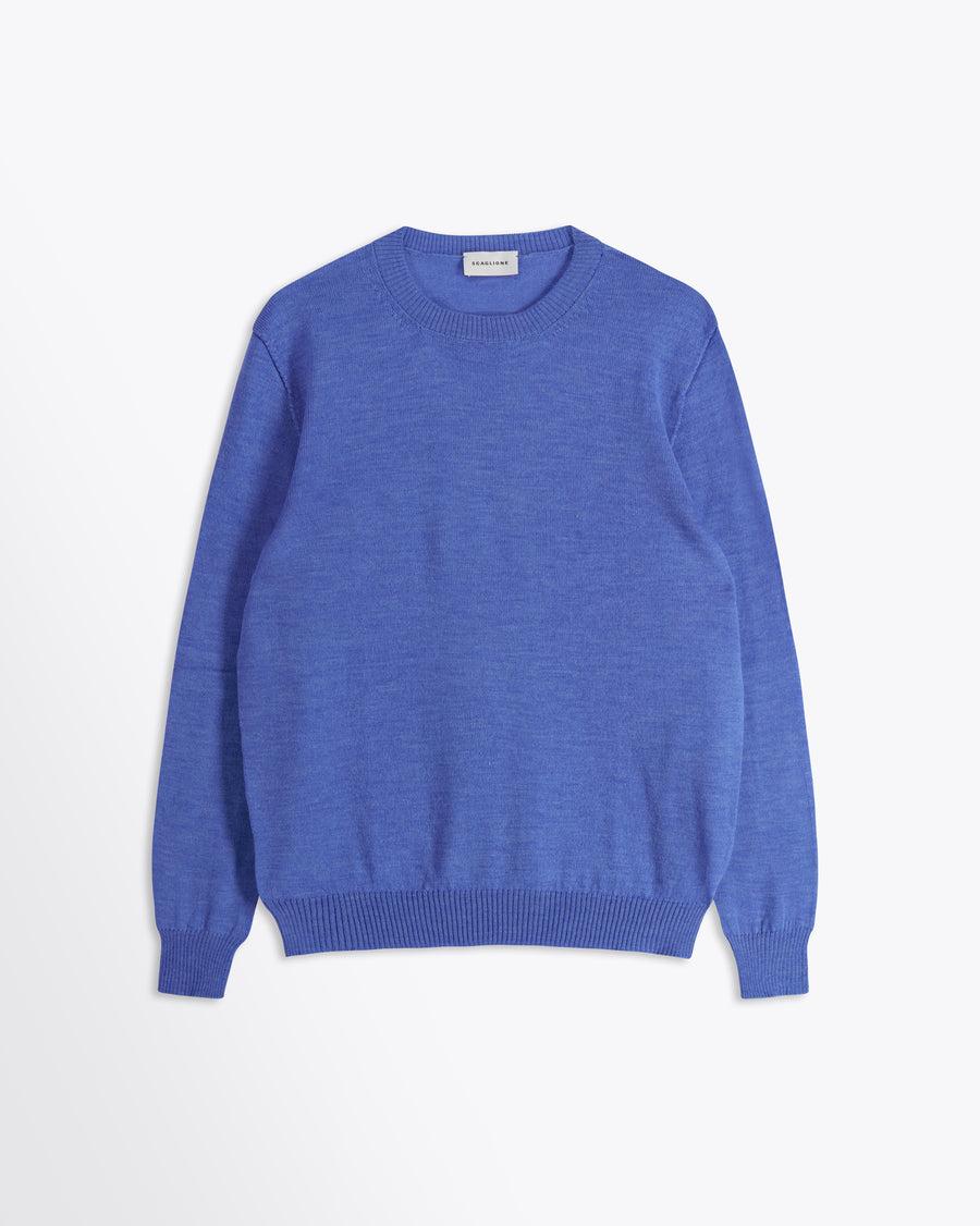 Scaglione ROUND NECK SEAMLESS MERINO CORNFLOWER