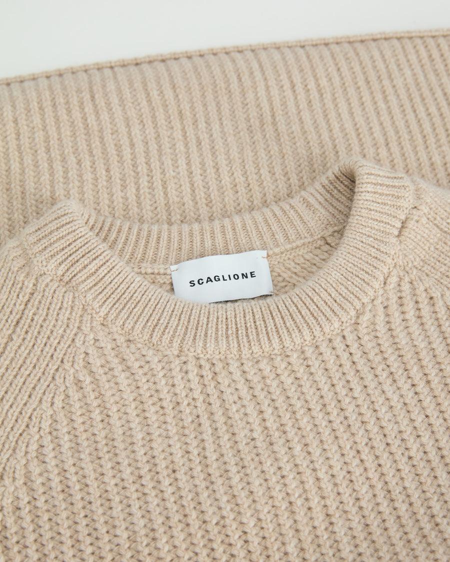 Scaglione ROUND NECK RAGLAN FISHERMAN SAND Consegna Veloce