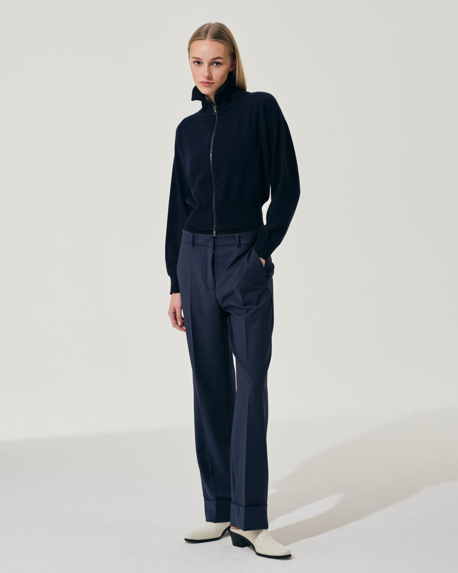 Scaglione BOMBER ZIP CASH BLEND NAVY Fino Al -60%