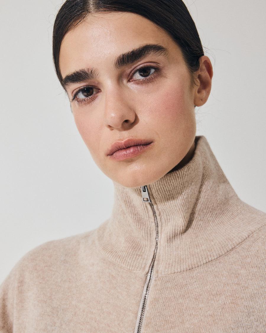 Scaglione BOMBER ZIP CASH BLEND SAND Shopping Online