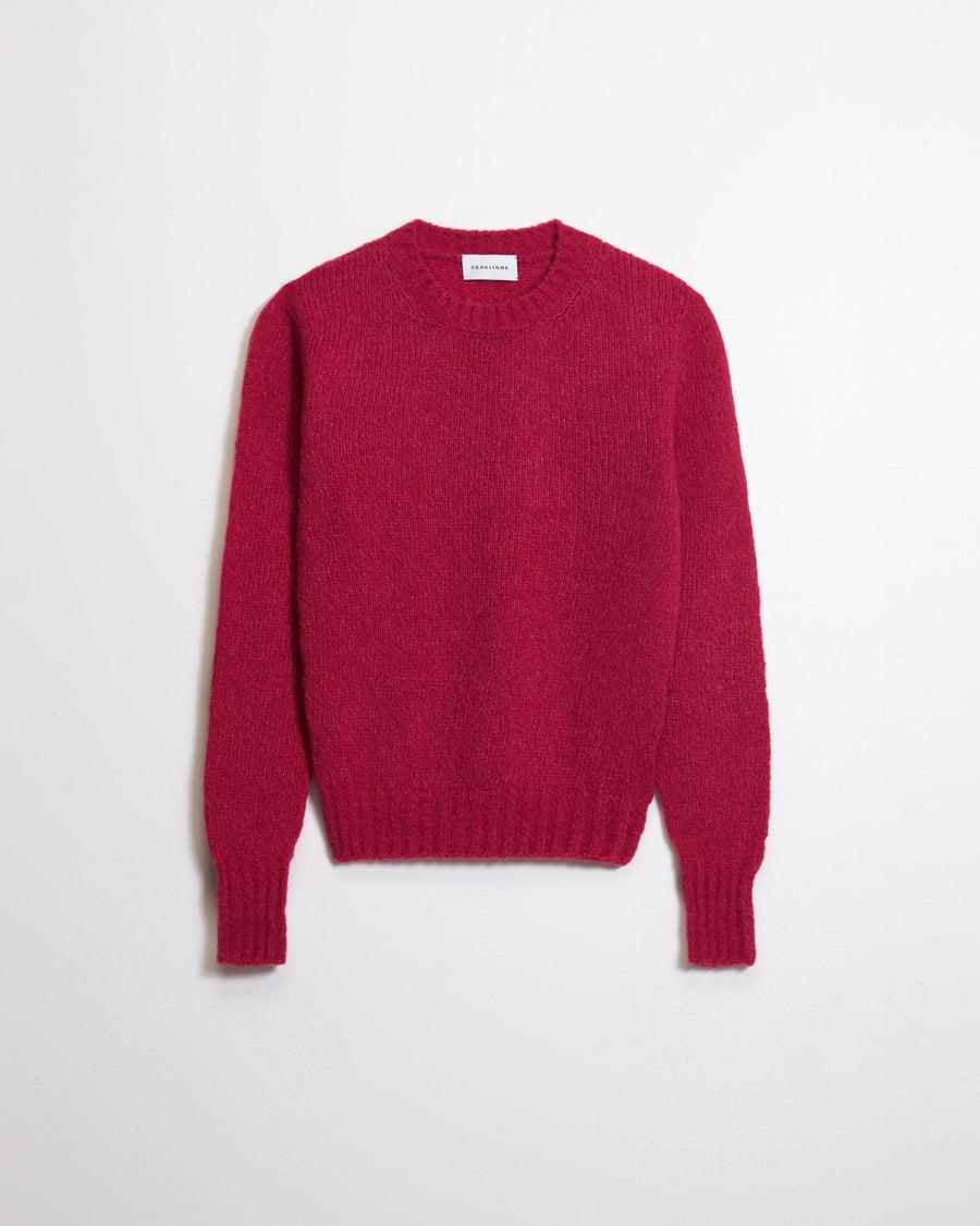 Scaglione ROUND NECK SLIM PUFFED CASHMERE SEAMLESS DAHLIA Online