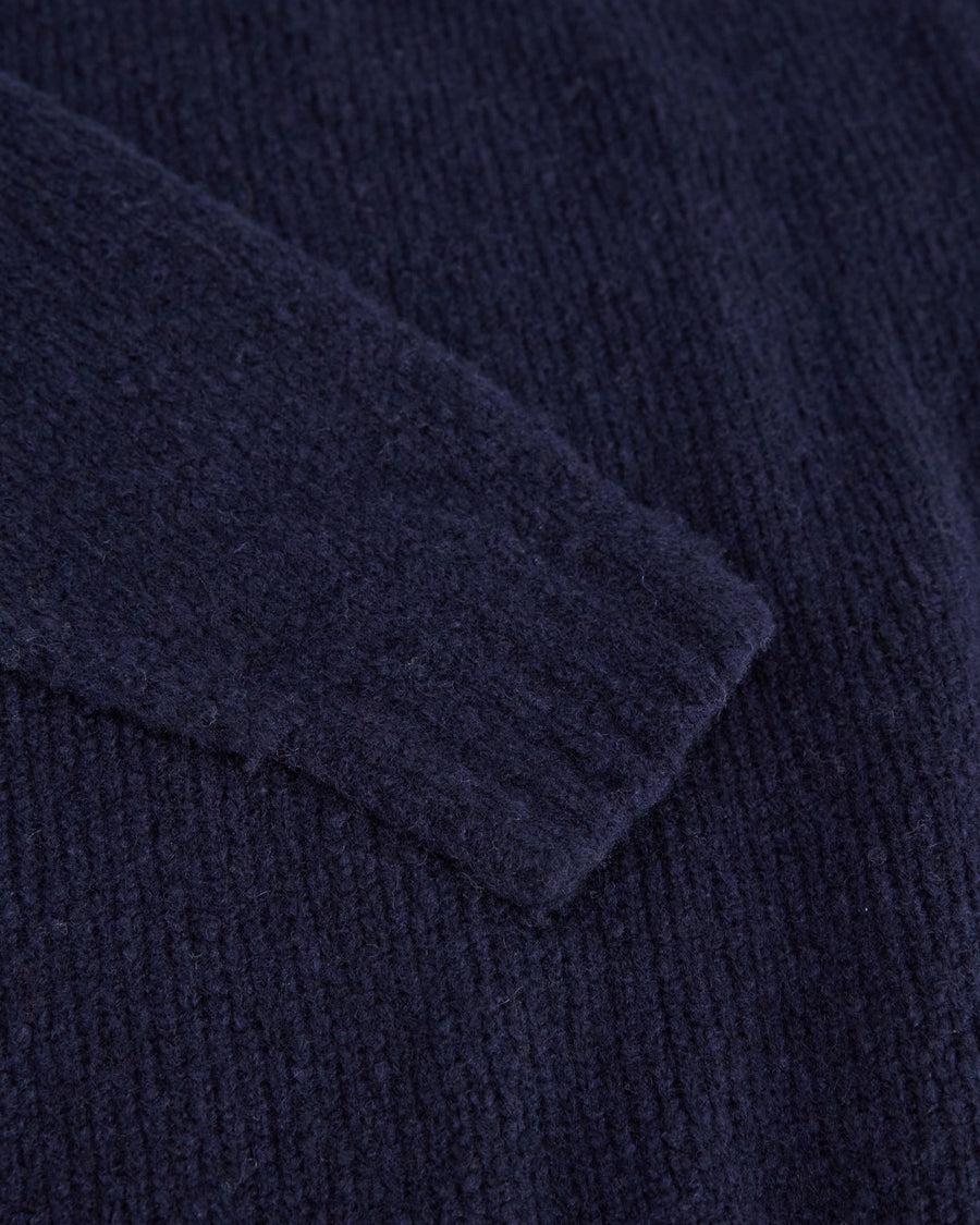 Scaglione ROUND NECK OVER PUFFED CASHMERE NAVY Saldi