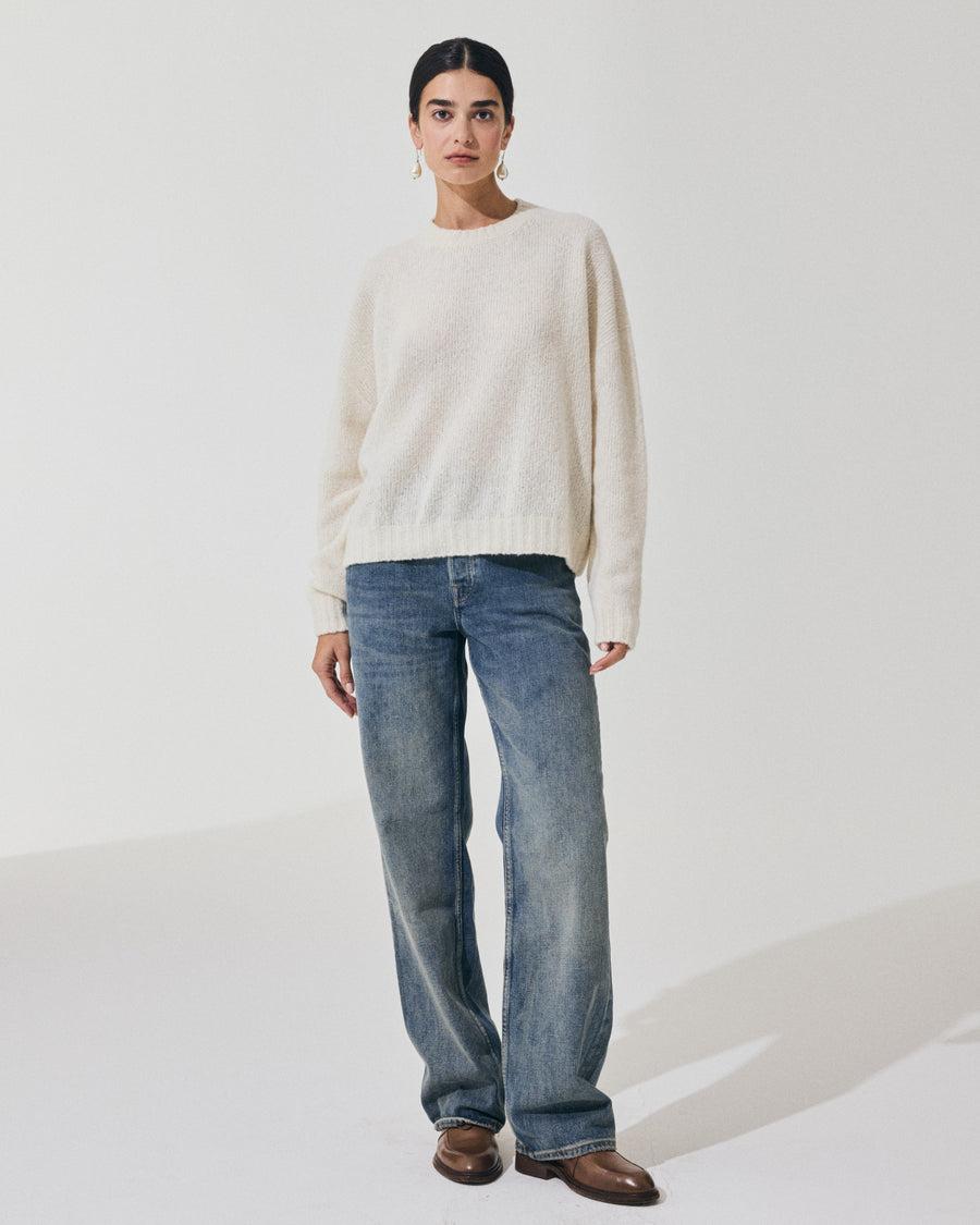 Scaglione ROUND NECK OVER PUFFED CASHMERE MILK Offerte