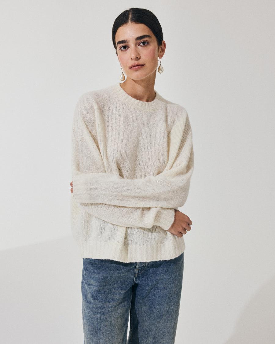 Scaglione ROUND NECK OVER PUFFED CASHMERE MILK Offerte