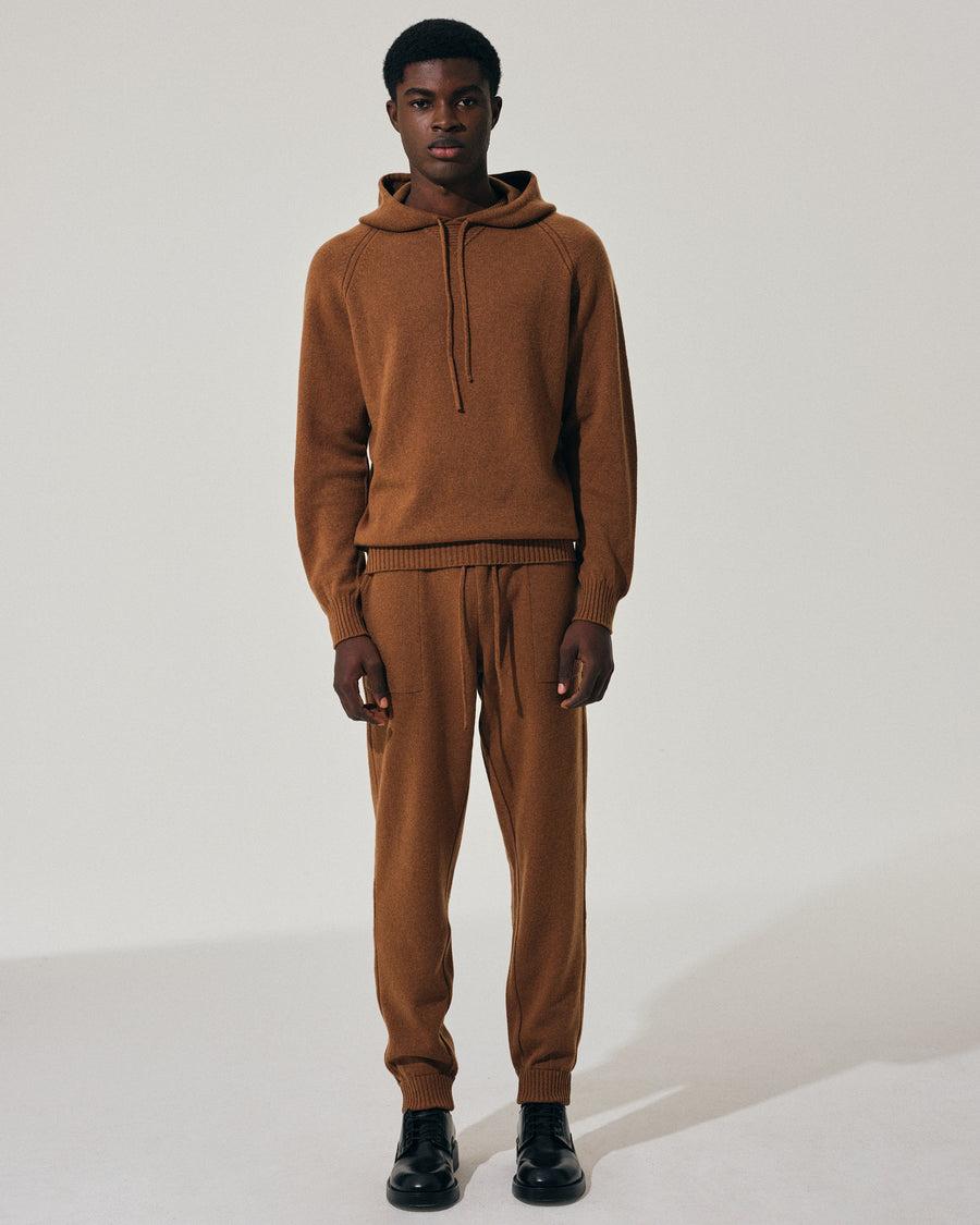 Scaglione HOODY RAGLAN HYBRD CASHMERE RHUM Negozio