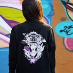 Sort of looser UNISEX Crew Neck BARONG_Black Violet #baliinspired Consegna Veloce