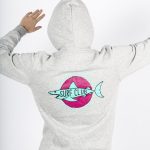 Sort of looser SHARK_grey hoodie Saldi Di Fabbrica
