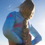 Sort of looser Eco-Crop Top Yoga_Blue Economico