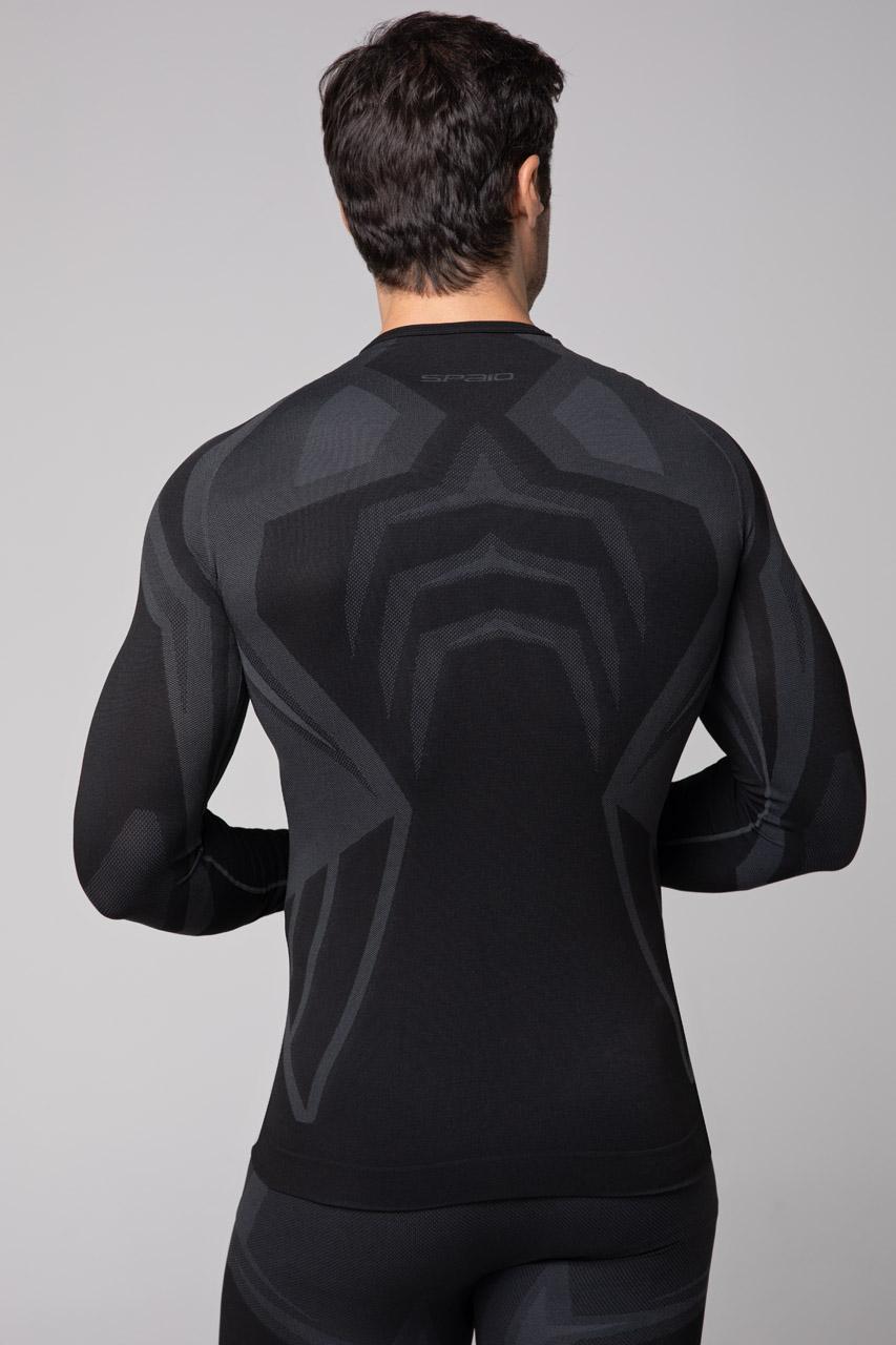 Spaio SPAIO MAGLIA M/L TERMOATTIVA "CONFIDENCE" NERO/GRIGIO Sottocosto