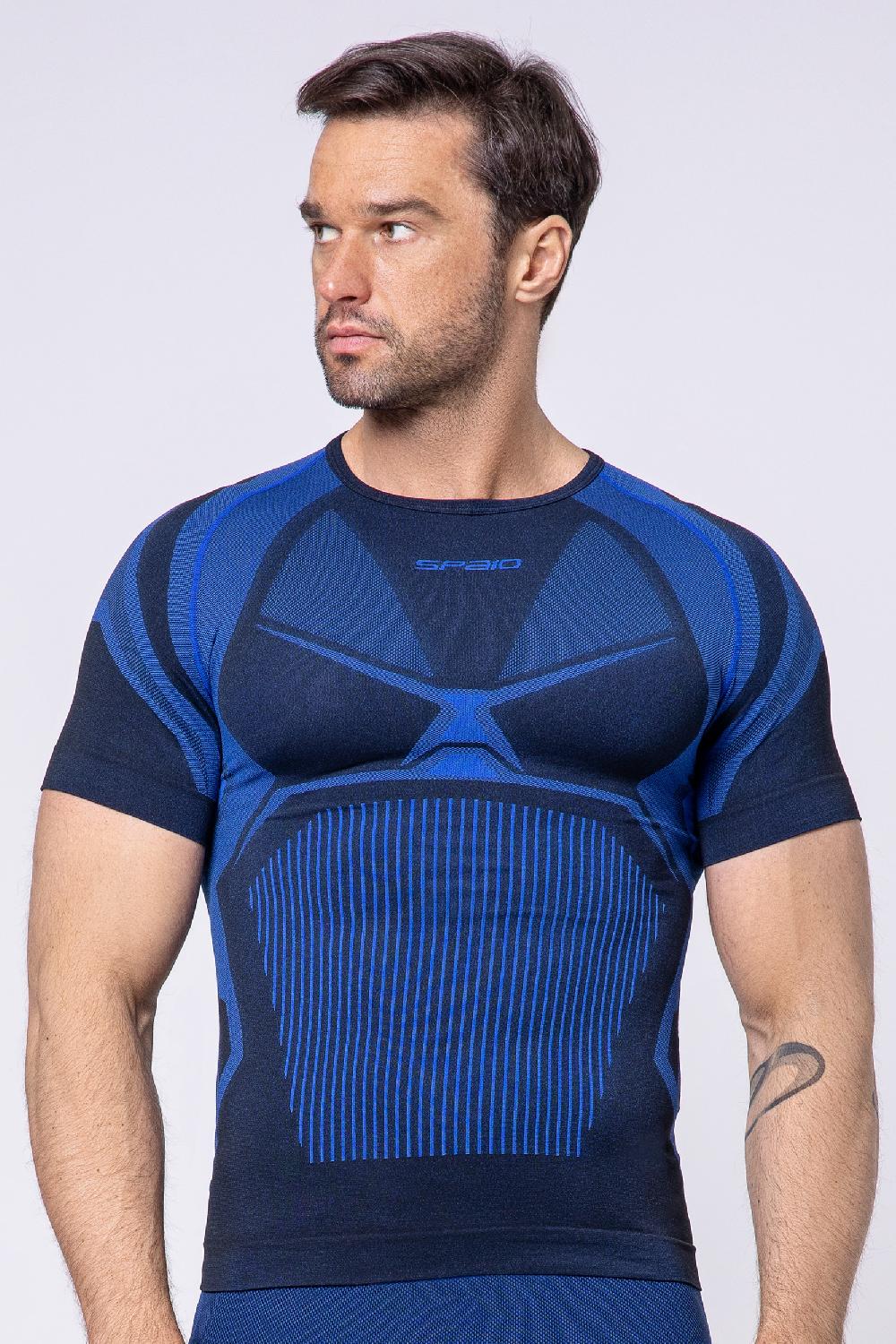 Spaio SPAIO MAGLIA M/C "CONFIDENCE" NERO/ROYAL BLUE Sconto