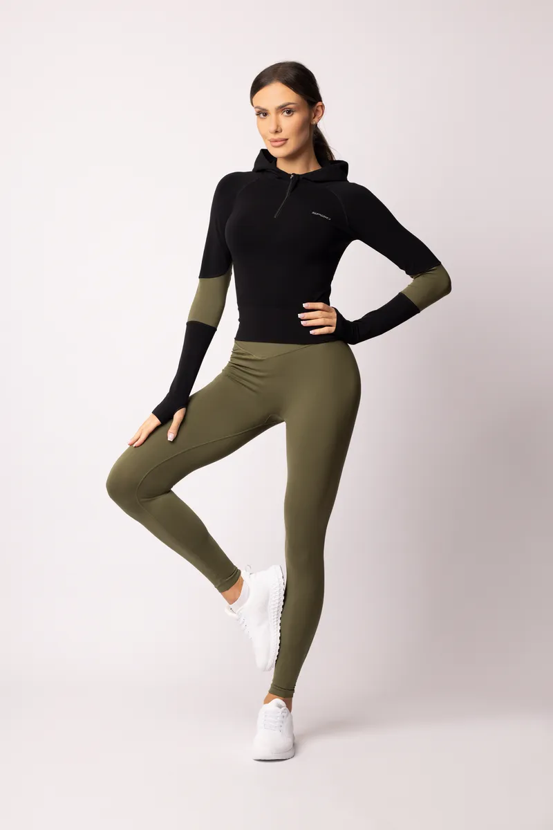 Spaio SPAIO FELPA ADAPT – DOUBLE COLOUR KHAKI/BLACK Outlet