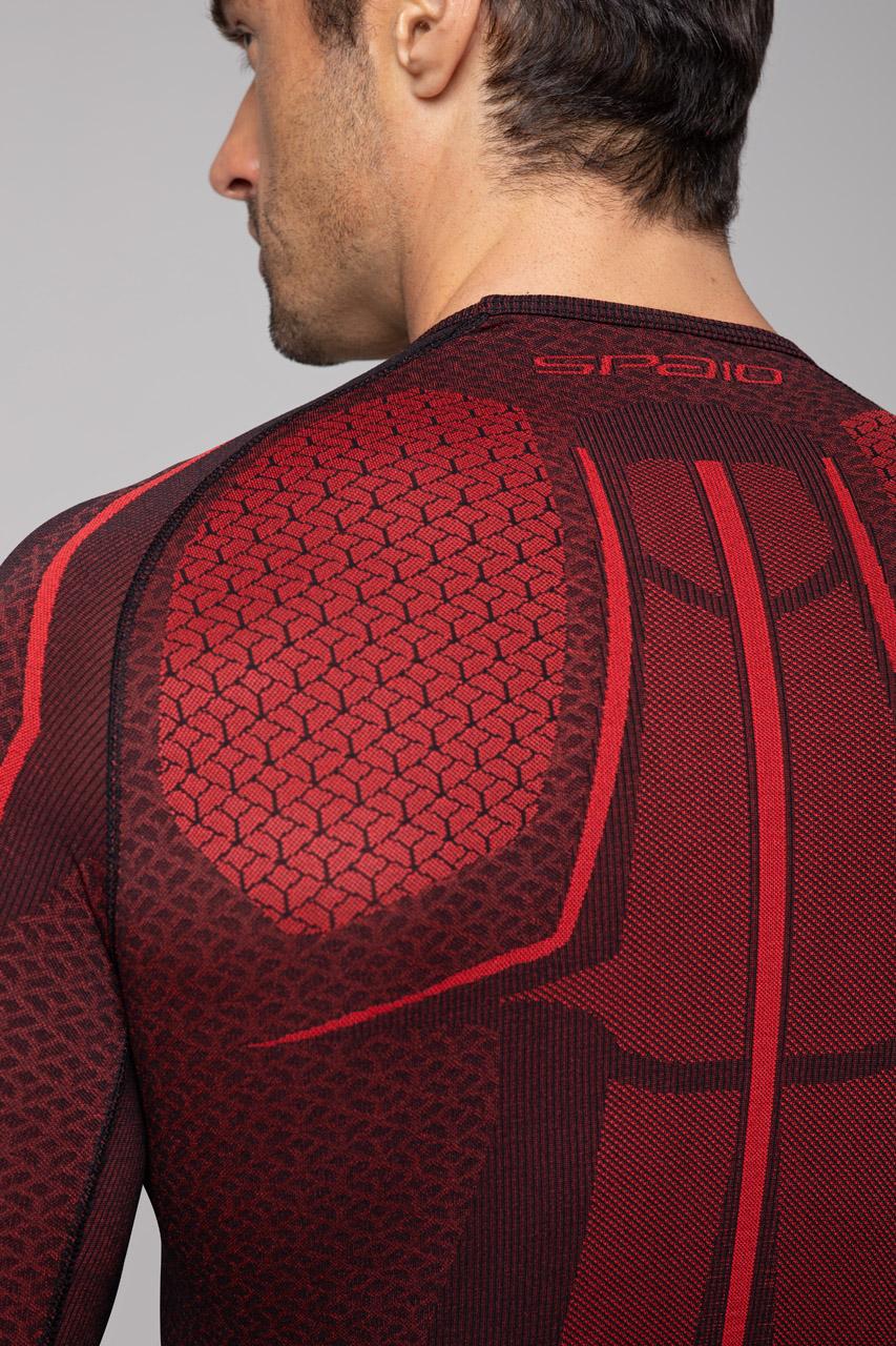 Spaio SPAIO MAGLIETTA TERMOATTIVA "ADRENALINE" UOMO NERO/ROSSO Vendita