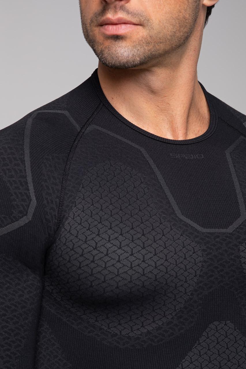 Spaio SPAIO MAGLIETTA TERMOATTIVA "ADRENALINE" UOMO NERO/GRIGIO Promozione