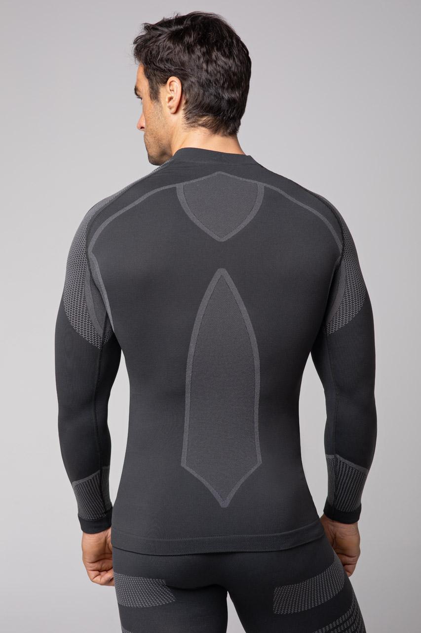 Spaio SPAIO MAGLIETTA TERMOATTIVA CON MANICHE LUNGHE "THERMO-EVO" UOMO GRIGIO/GRIGIO CHIARO Pezzi Unici