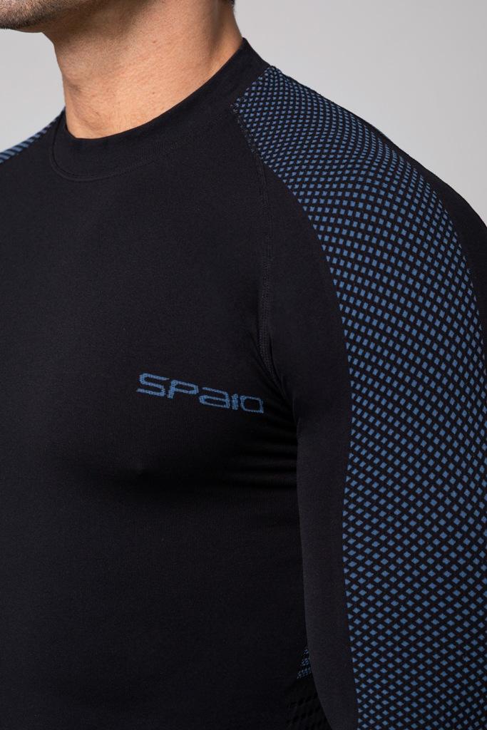 Spaio SPAIO MAGLIA M/L TERMOATTIVA "FIERCE" NERO/BLU Soddisfazione Garantita