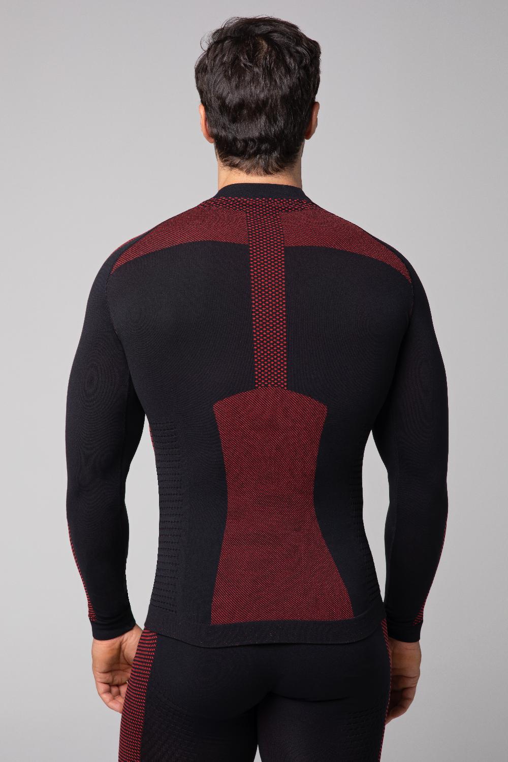 Spaio SPAIO MAGLIA M/L TERMOATTIVA "FIERCE" NERO/ROSSO Negozi Online