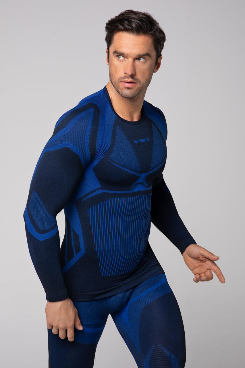 Spaio SPAIO MAGLIA M/L TERMOATTIVA "CONFIDENCE" NERO/ROYAL BLUE Shopping Online
